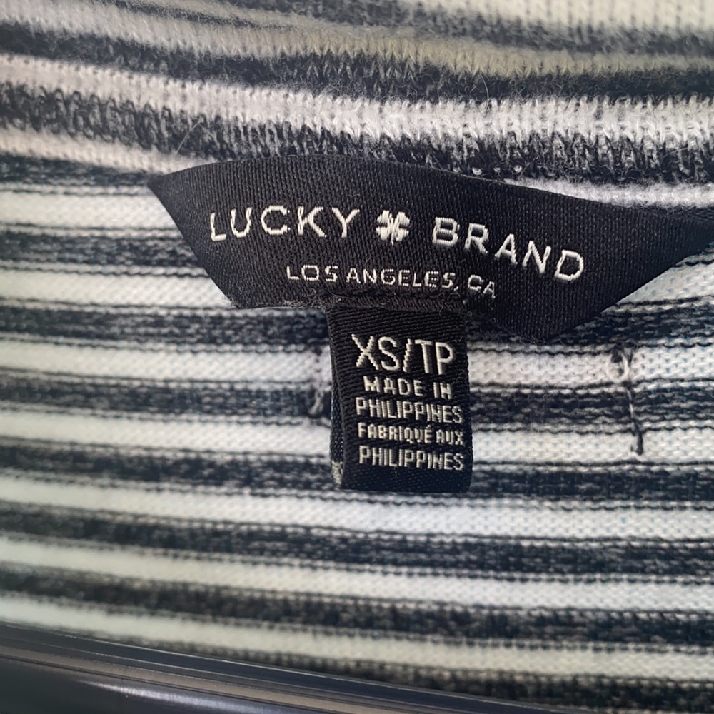 Lucky Brand Striped Soft Pullover Cozy Sweater XS - Picture 4 of 12